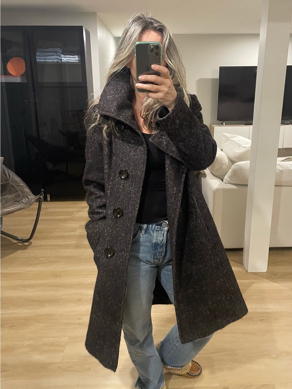 Mallia High Collar Wool Coat
